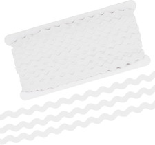 5mm White Wave Rick Rack Trim - 27 Yards for Sewing and Craft Projects