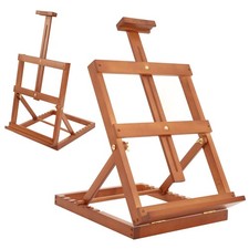 Heavy-Duty Table Top Easel for Painting, Adjustable Beech Wood Tabletop Easel...