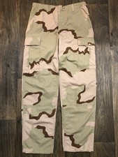 Vintage 2000s US Army USGI DCU 3-Color Desert Camo BDU Combat Field Pants SM-REG