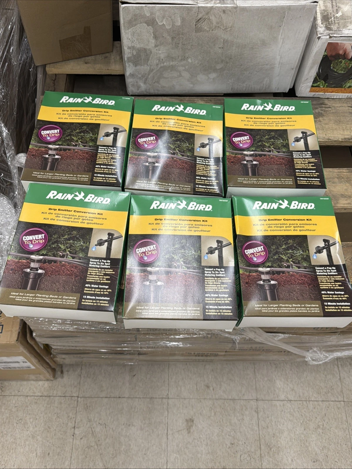 (Lot Of 6) Rain Bird Drip Emitter Conversion Kit -CNV182EMT Irrigation Drip NEW