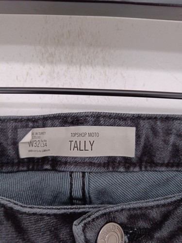 Pantalones de mezclilla para mujer Topshop W 32 in; L 34 en algodón negro con elastano acampanado - Imagen 4 de 6