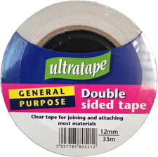 General Purpose Double Sides/Sided Clear Sticky Tape 12Mm X 33M for Office/Craft