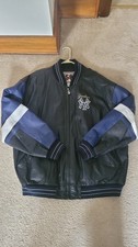 58 Sports New York Yankees Leather Jacket XXL Black Blue MLB Baseball