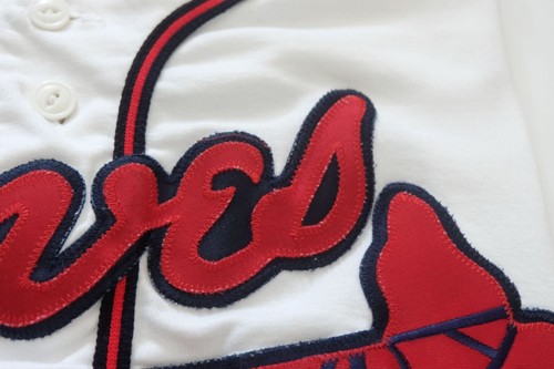 MLB 70s 80s ATLANTA BRAVES BASEBALL DOUBLE STITCH JERSEY USA MADE MENs SZ 38 M - Picture 7 of 9