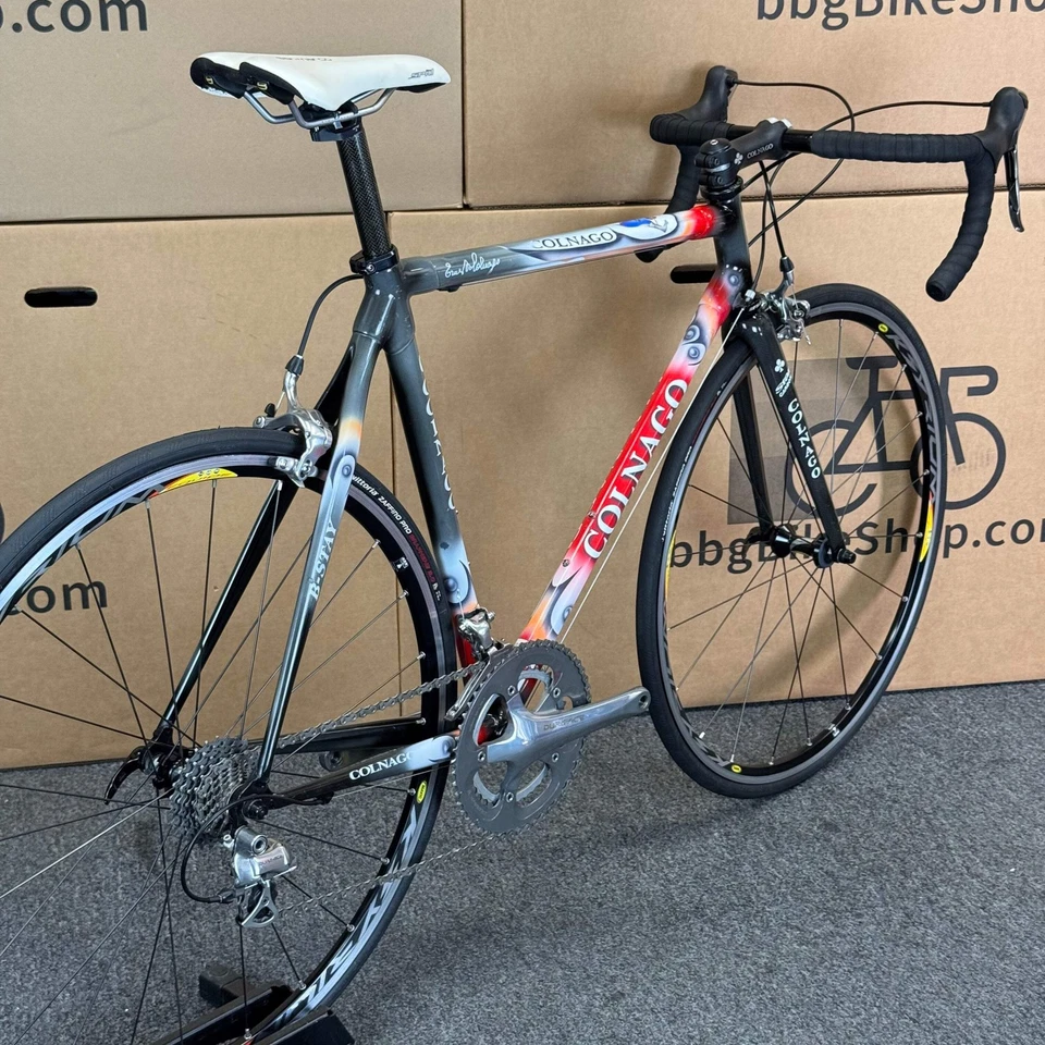 Bicicleta de Carretera Colnago C40 Usada, Vintage Italiana Fibra de Carbono-2004, 55cm Foto 3 de 4