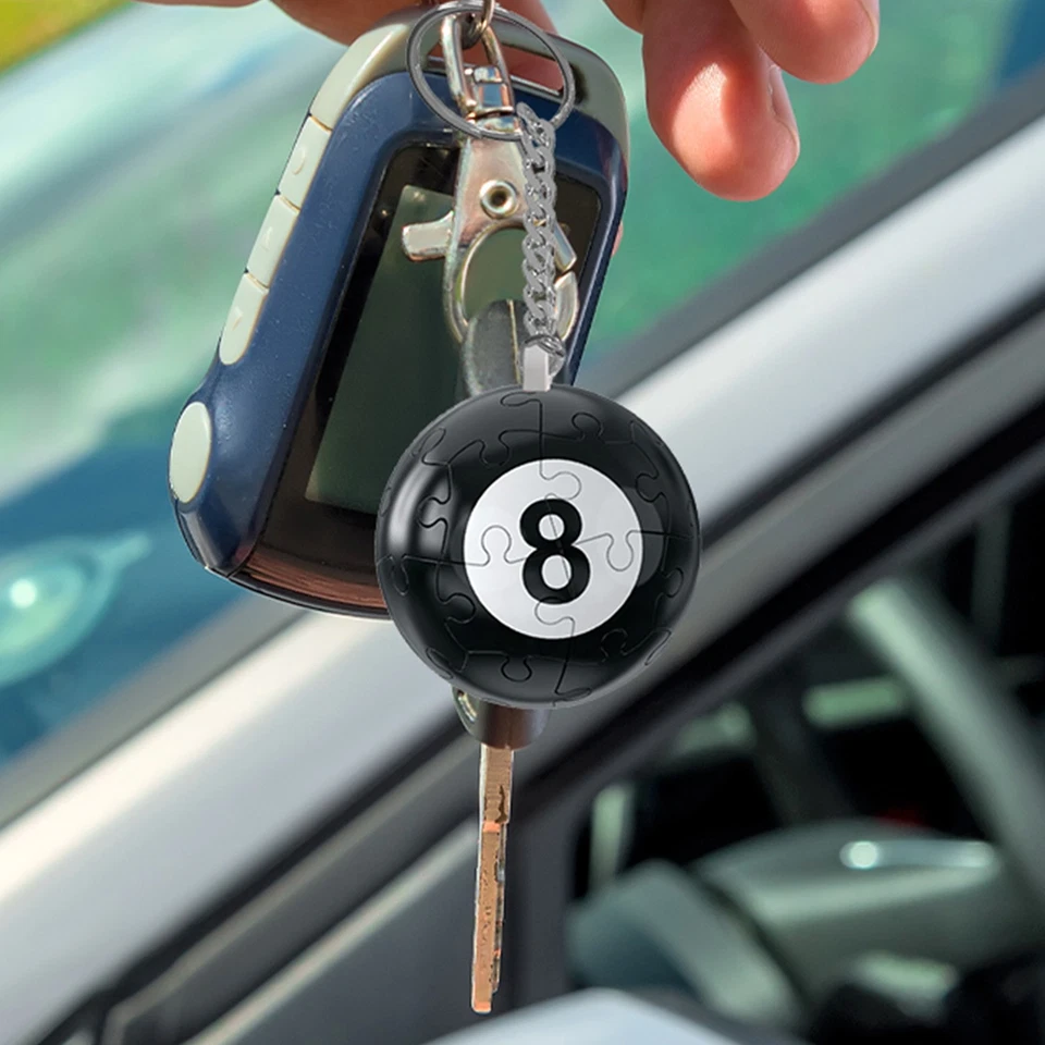 Rompecabezas 3D Bola Bola de Billar 3D Puzzle Esfera Llavero Juguete Bolsa Colgante Foto 2 de 4