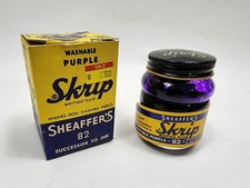 Vtg Sheaffer's Skrip Writing Fluid Ink 82 Washable PURPLE Sealed Unused