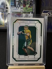 Carson Wentz 2019 National Treasures Collegiate /49 Card #29 #A