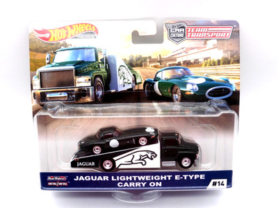 Hot Wheels Team Transport Real Riders 14 / Jaguar Lightweight - E Type Carry on