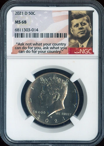2021-D Kennedy Half Dollar NGC MS68 Auction
