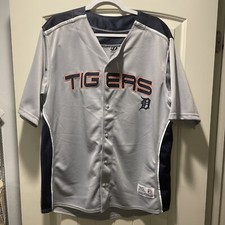 Detroit Tigers Jersey, Men's XL, Dynasty Series All Stars MLB Button Down Shirt