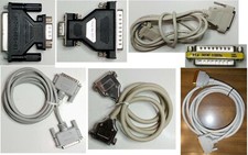 Parallel Port Printer Cable and Assorted Serial Cables and Adapters USED 