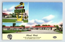 Postcard Ohio Cincinatti OH Hiland Motel 1950s Unposted Chrome
