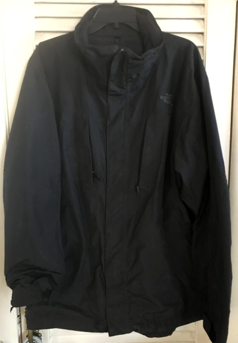 The North Face Men XL HyVent Black Mesh Lined Rain/Wind Jacket (Missing  Hood)