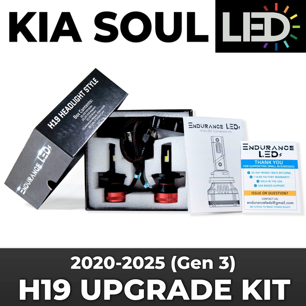 55W KIA H19 LED Headlight Kit 10000LM Super Bright IP65 Waterproof Pair  