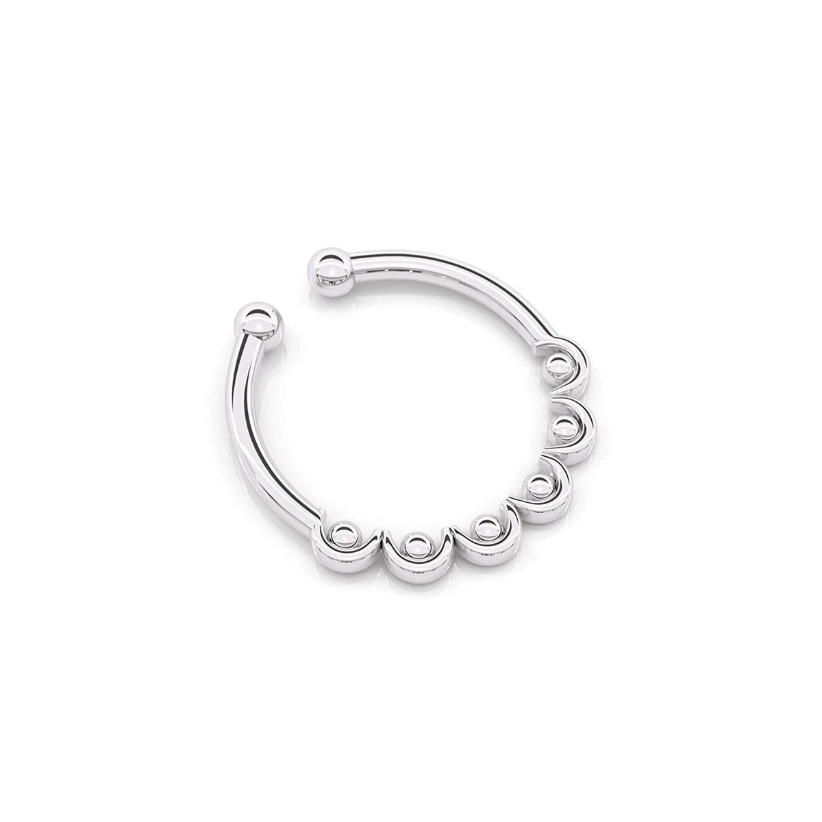 Sterling silver shop fake septum ring