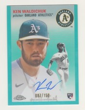 2023 Topps Chrome Platinum AQUA AUTOGRAPH KEN WALDICHUK RC 87/150 ON CARD AUTO