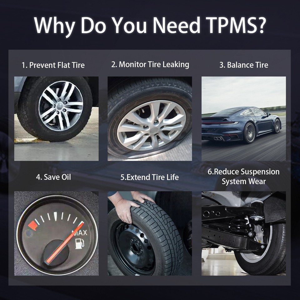 4PCS TIRE PRESSURE SENSOR TPMS 68249197AA Fit 2014-2018 DODGE RAM 1500 ...