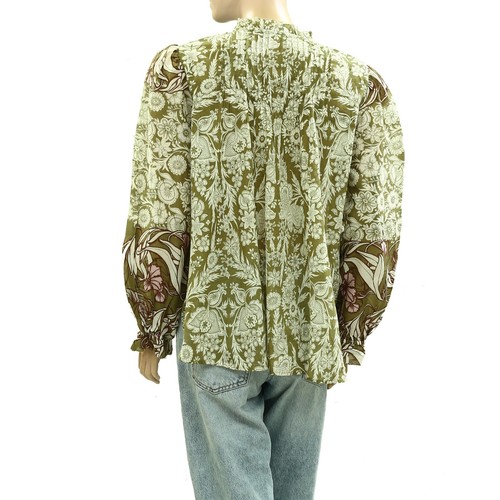 Chemise chemisier imprimé floral Free People haut boutonné manches ballon T 278260 vente