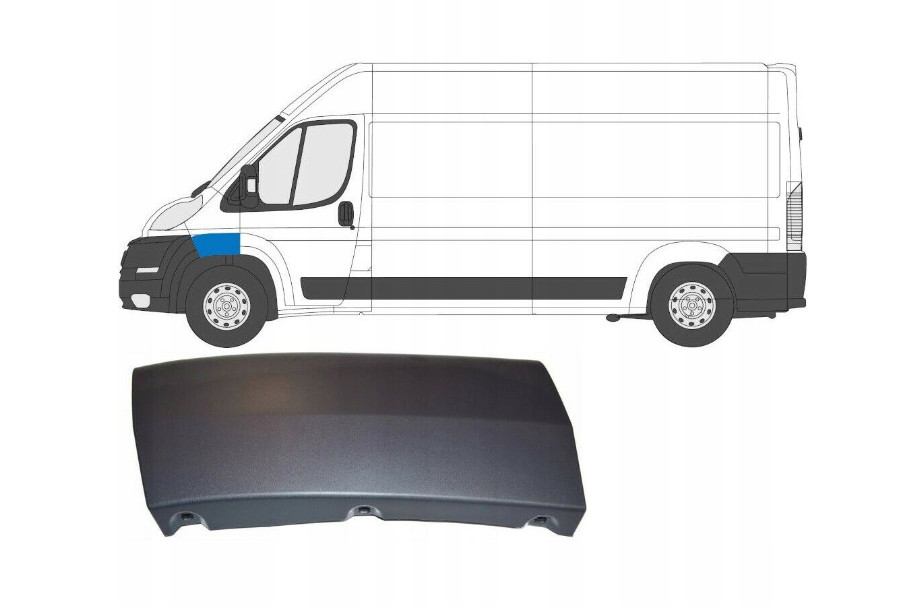 Baguette de côté gauche pour Citroën Jumper et Peugeot Boxer III moulure d'origine