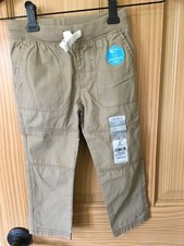 NWT Carter's Boys Pull-On Play Proof Pants Khakis Toddler Reinforced Knee