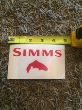 Simms rote Forelle mit Worten Fliegenfischen Aufkleber Sticker 5"