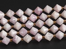 8MM Genuine Natural Light Purple Kunzite Beads AA Bicone Faceted Loose Beads