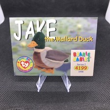 BEANIE BABIES TRADING CARD - SERIES 1 - SERIES I - JAKE THE MALLARD DUCK #4199