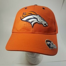 NFL Team Apparel Denver Broncos Hat Cap Orange Graphics Logo Strap Adjustable