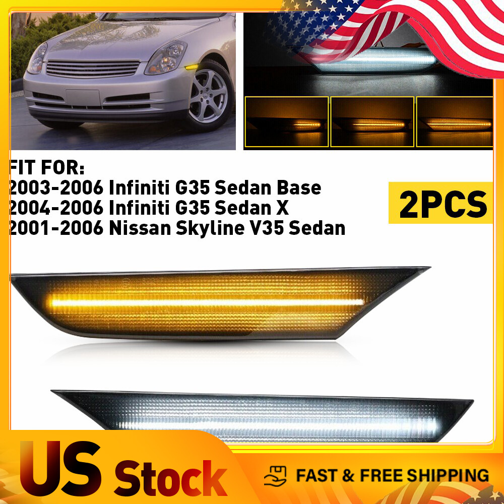 Flowing LED Side Marker Smoke Light Lamp for Infiniti G35 Nissan Skyline 45357