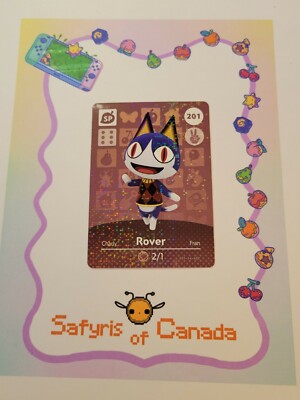 Carta Amiibo Rover #201 Per Animal Crossing, Autentica, Mai Scansionata, Da Collezione