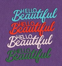 HELLO BEAUTIFUL die cuts scrapbook cards