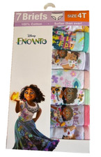 NEW DISNEY ENCANTO 7 GIRLS' BRIEFS 100 COTTON - SIZE 4T 1 or ALL 1 SHIP