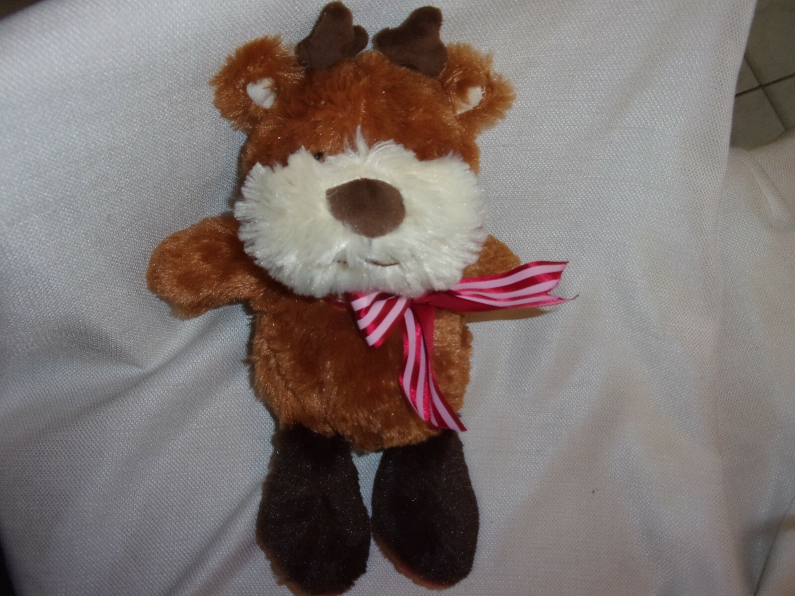 Animal Adventure Christmas Reindeer Brown Moose Plush 12