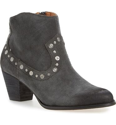 Corso Como Womens Charcoal Split Suede Ankle Western Short Bootie Shoes Size 6 M