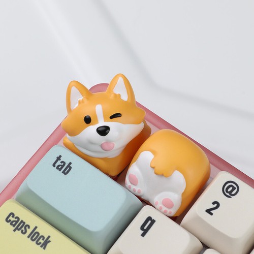 Universal Cartoon Corgi Keycaps Creative Personalized 3D Corgi Butt Keyboard Cap - Afbeelding 9 van 13