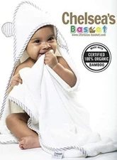 Bamboo Hooded Baby Towel & Washcloth Gift Set For Baby Boy & Girl Hypoallergenic