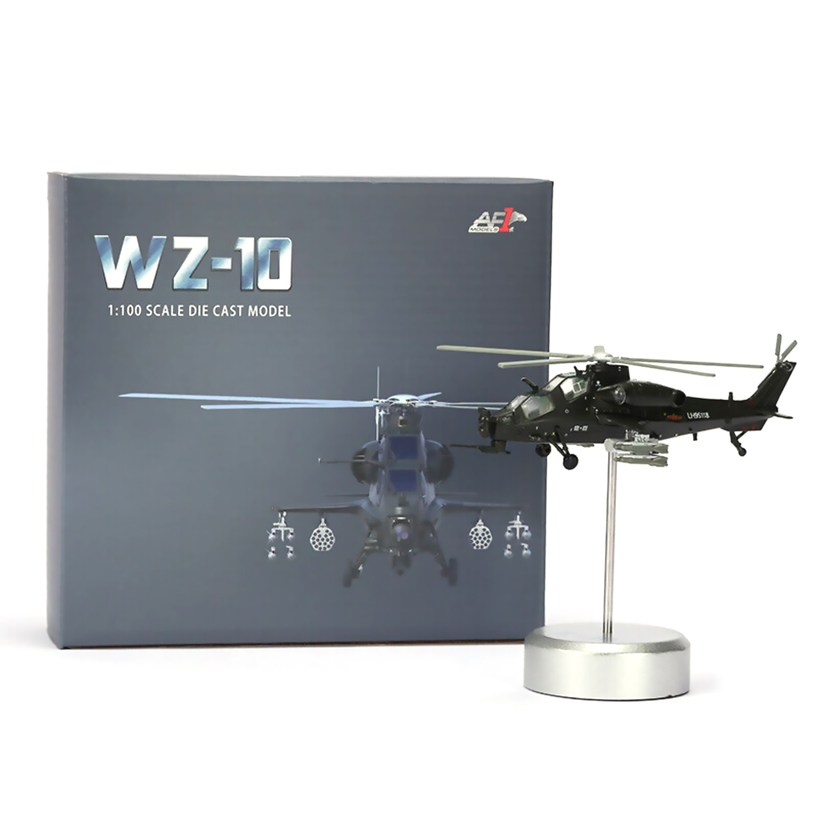 1/100 Chinese Armed WZ-10 Helicopter Model Military Plane Collection Souvenir E