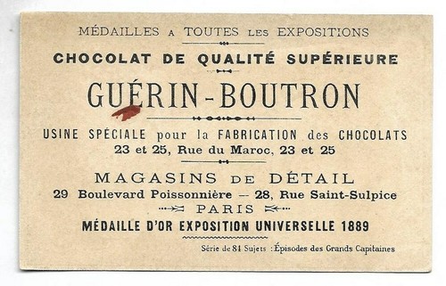 Duc de Nevers sa soumission à Henri IV - Chromo Guérin-Boutron - Trade card - Picture 2 of 2
