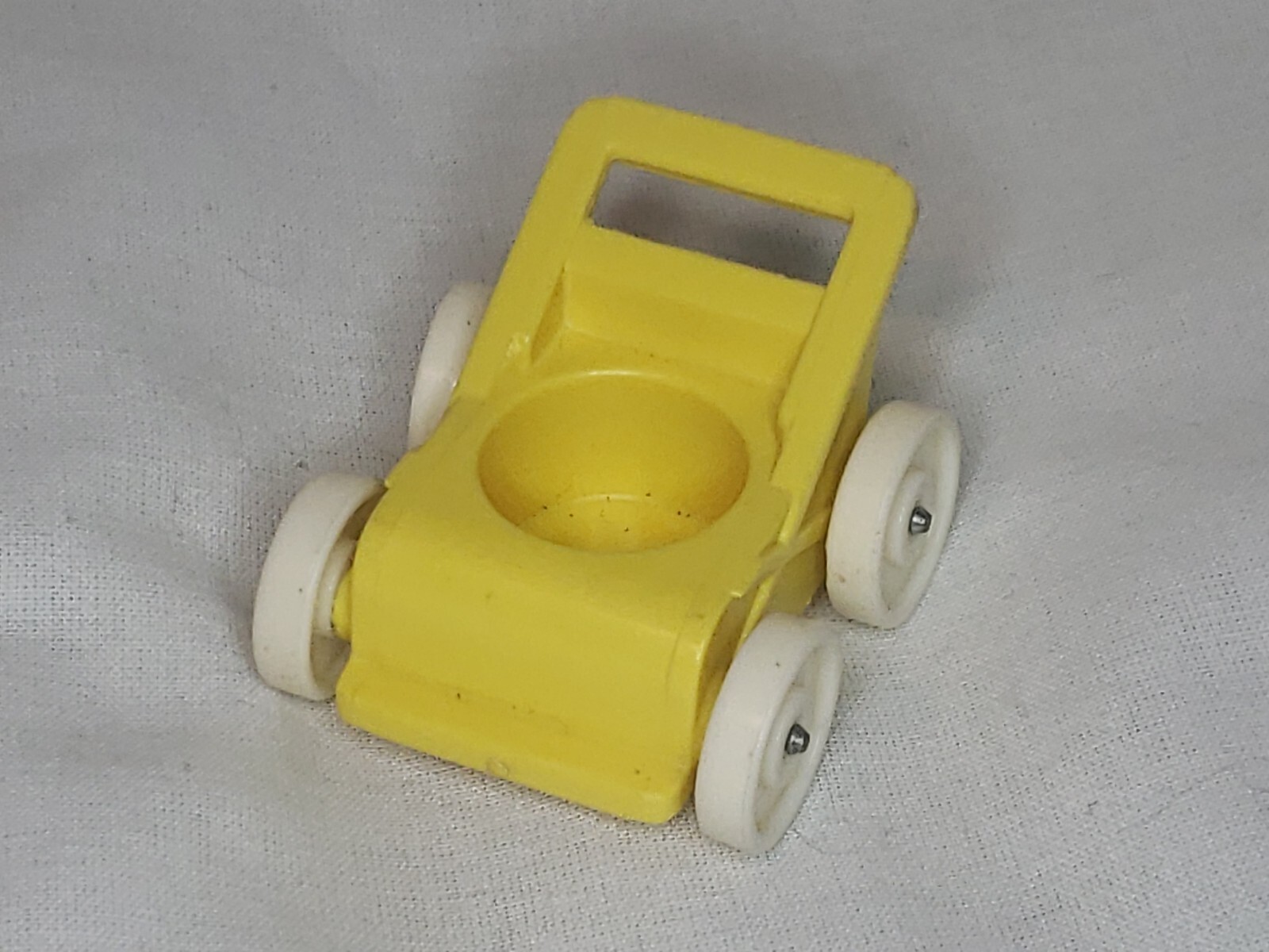 Vintage 1972 Fisher Price Little People Baby Nursery Yellow Stroller