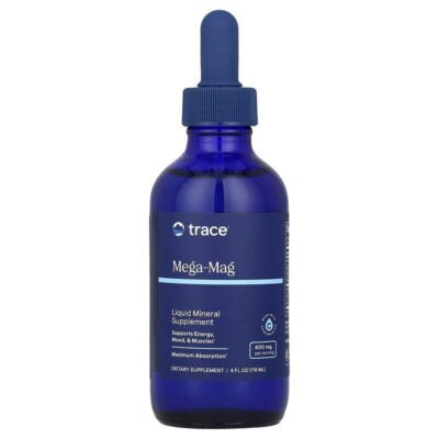 Mega-Mag, natürliche ionische Magnesium Tropfen mit Spurenmineralien, 400 mg 118 ml 
