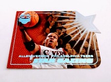 2002-03 Allen Iverson NBA Hoops Stars STAR GAZING DIE-CUT BLUE Insert MINT RARE!