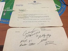 DEPAUL RAY MYERS SIGNED LETTER AND SIGNED CORNBREAD MAXWELL ON DEPAUL LETTERHEAD