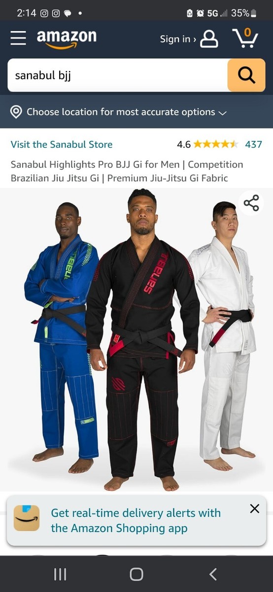 Sanabul BJJ Pro Gürtel - IBJJF Zugelassener Brazilian Jiu Jitsu Gürtel