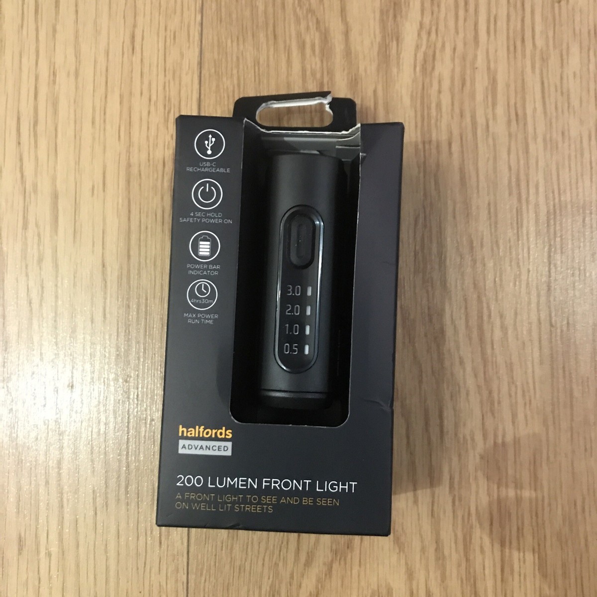 200 Lumen Halfords Front Light HALFORDS ADVANCED 200 LUMEN FRONT