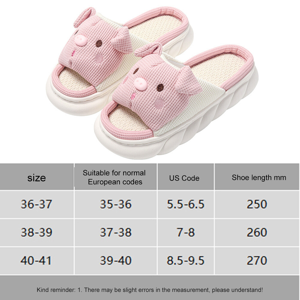APL Ciabatte da donna maiale scivoli divertenti punta aperta pantofole da terra cartone animato per 4 stagioni