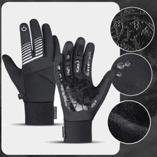 Full Finger Anti-Slip Gel Pad Gloves Windproof Touch Screen Bike Riding Mittens