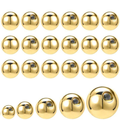 1,2MM ERSATZ KUGEL BALL PIERCING ERSATZKUGEL SCHRAUB KUGELN GOLD 2MM 3MM 4MM 5MM