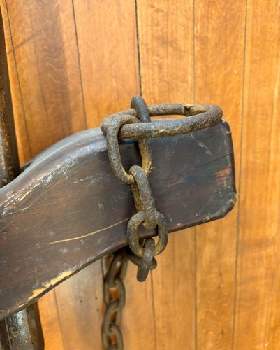 Antique Primitive Ox Yoke Hand Wrought Iron Blacksmith Single Animal Yoke - Picture 11 of 14