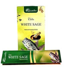 Aromatika Vedic White Sage Incense Stick Agarbatti Pack 12X15 GM Each 180 GM Box
